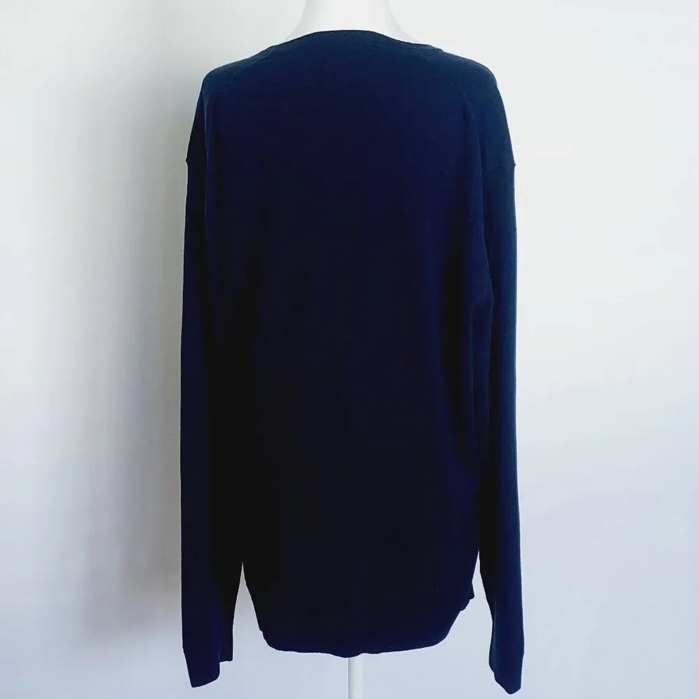 Alfani Men's Long-Sleeve V-Neck Keyitem Sweater Navy Size XL